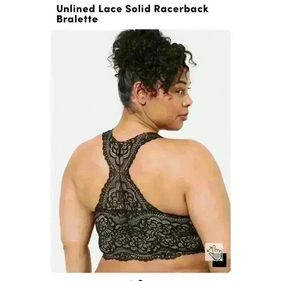 Unlined Racerback Bralette Size 1 - Picture 2 of 4